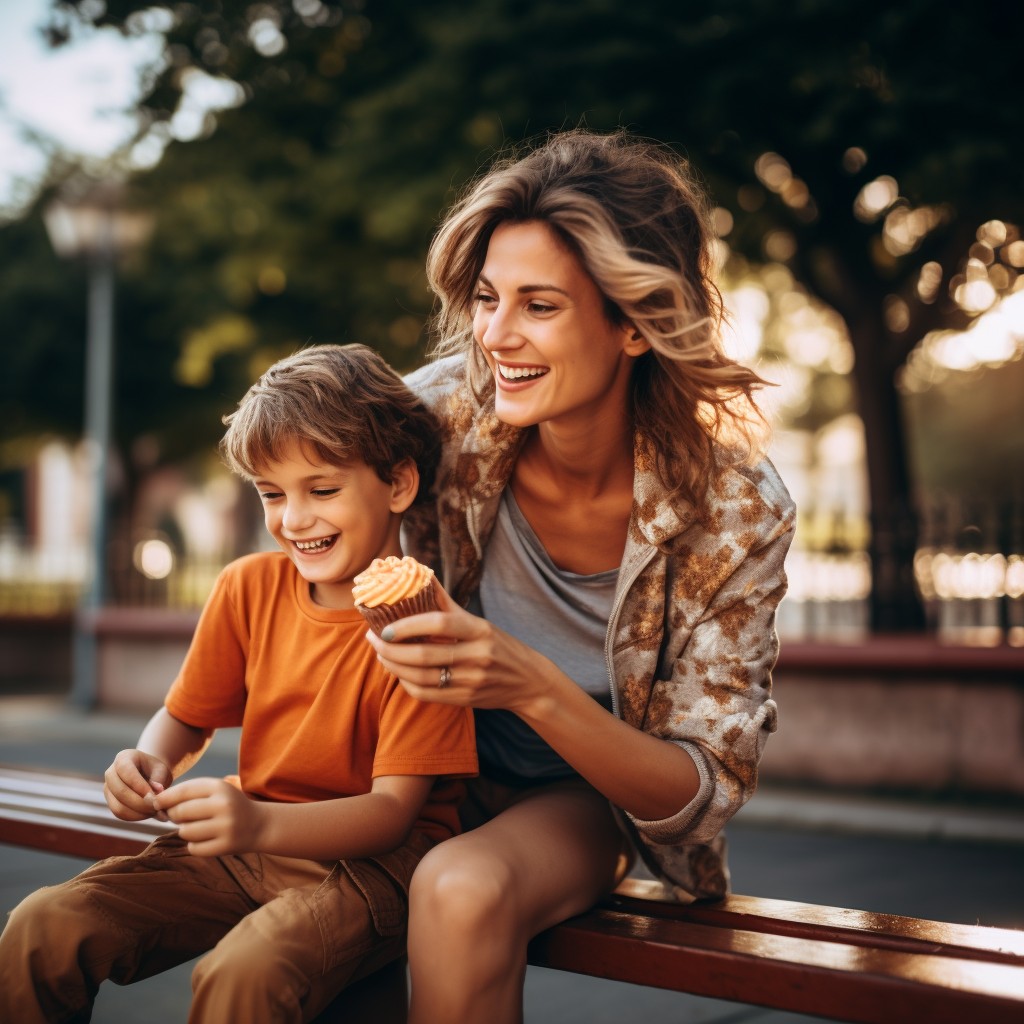 Enjoy Jovial Moments in Public Park with Ice Cream Treats