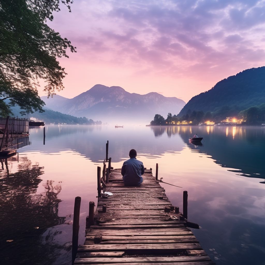 Jetty Overlooking Lake Idro for Lonely Souls