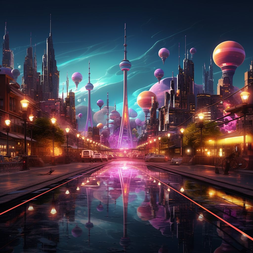 Futuristic Vision of Developing Toronto Canada