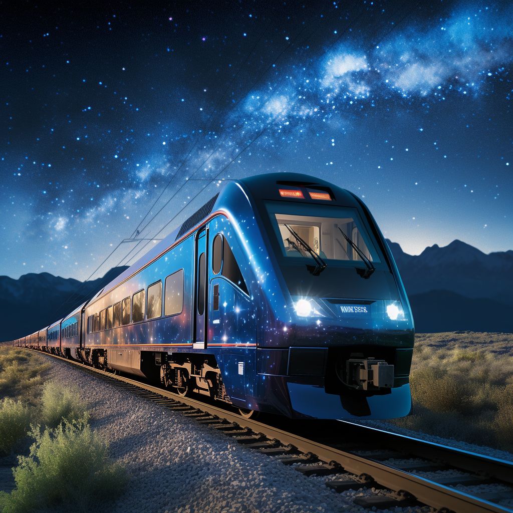 Vibrant Scene Featuring of Luxurious ‘Starliner’ Train